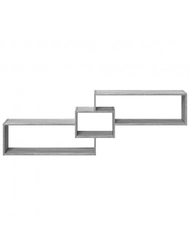 Mobile a Parete 158x18x53 cm Grigio Sonoma in Legno Multistrato