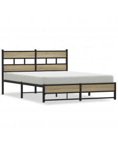 Giroletto senza Materaso in Metallo Rovere Sonoma 150x200 cm 2