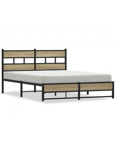 Giroletto senza Materaso in Metallo Rovere Sonoma 150x200 cm