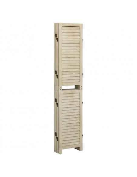 Divisorio a 6 Pannelli 210 x 165 cm Legno Massello di Paulownia