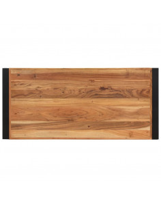 Tavolino da Salotto 120x55x40 cm in Legno Massello di Acacia 2