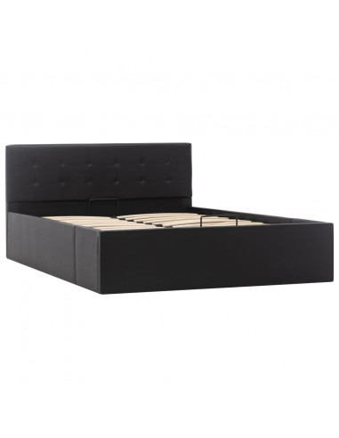 Giroletto con Contenitore Idraulico Nero Similpelle 120x200cm