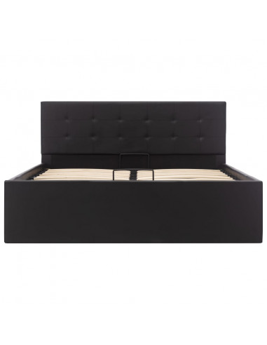 Giroletto con Contenitore Idraulico Nero Similpelle 120x200cm