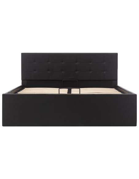 Giroletto con Contenitore Idraulico Nero Similpelle 120x200cm