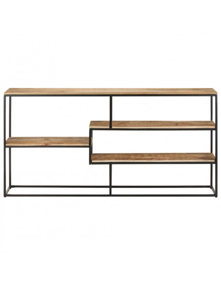 Credenza 150x30x75 cm in Legno di Mango Grezzo