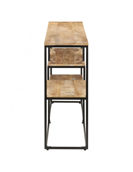 Credenza 150x30x75 cm in Legno di Mango Grezzo