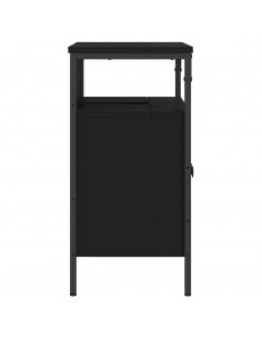 Mobile Lavabo Bagno Nero 60x30x60 cm in Legno Multistrato 2