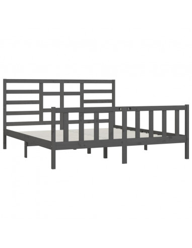 Giroletto Grigio in Legno Massello di Pino 200x200 cm