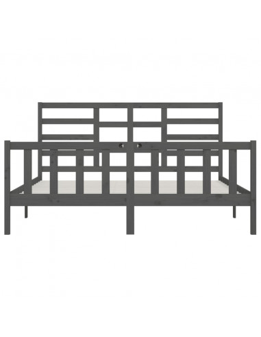 Giroletto Grigio in Legno Massello di Pino 200x200 cm