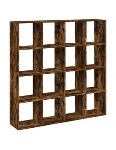 Libreria Rovere Fumo 137,5x29x137,5 cm in Legno Multistrato 2
