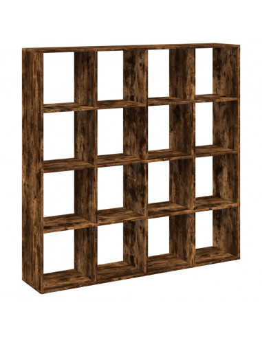 Libreria Rovere Fumo 137,5x29x137,5 cm in Legno Multistrato