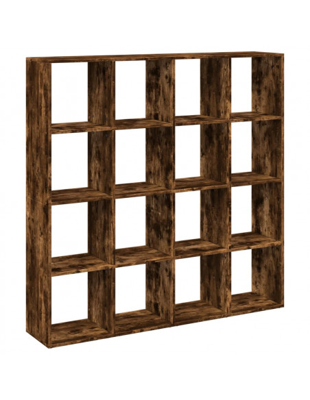 Libreria Rovere Fumo 137,5x29x137,5 cm in Legno Multistrato