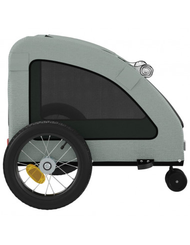 Rimorchio da Bici per Animali Grigio Oxford e Ferro