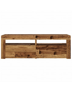 Mobile Porta TV con LED Legno Antico 120x35x40 cm Multistrato 2