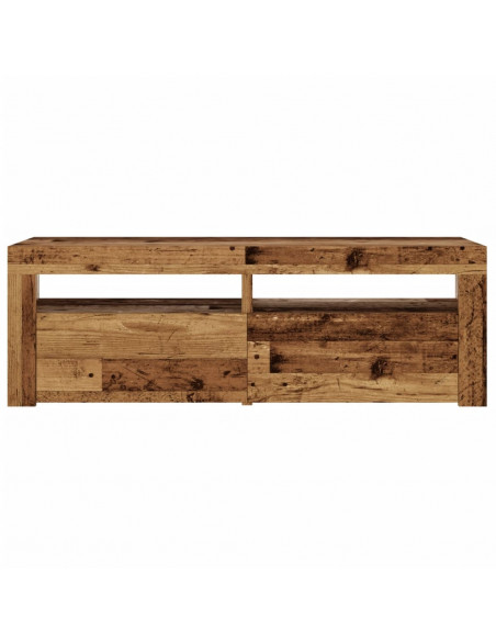 Mobile Porta TV con LED Legno Antico 120x35x40 cm Multistrato
