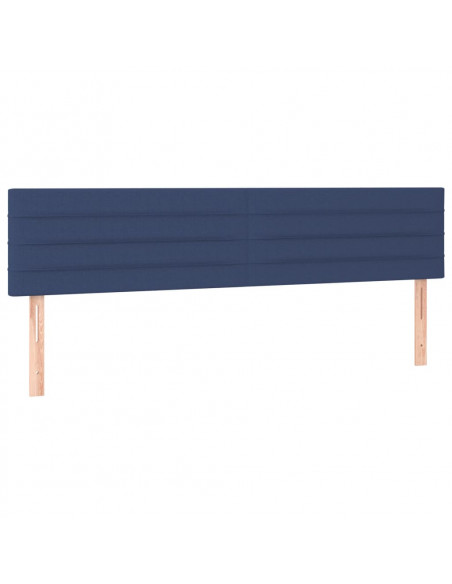 Testiera 2 pz Blu 100x5x78/88 cm in Tessuto
