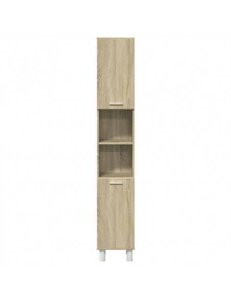 Set Mobili da Bagno 3 pz Rovere Sonoma in Legno Multistrato