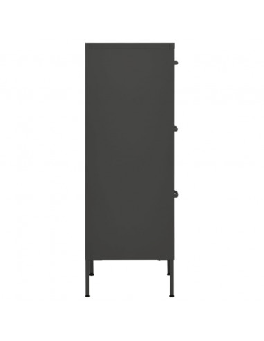 Armadietto Antracite 42,5x35x101,5 cm in Acciaio