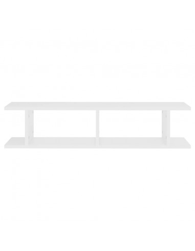 Mensole da Parete 2 pz Bianche 90x18x20 cm in Legno Multistrato