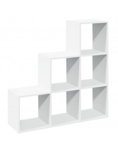 Libreria Divisorio 3 Ripiani Bianca 99x29x99 cm in Truciolato 2