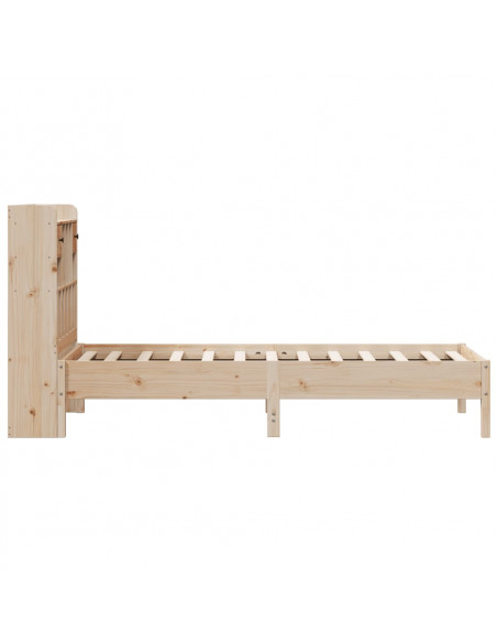 Letto Libreria senza Materasso 100x200 cm in Legno di Pino