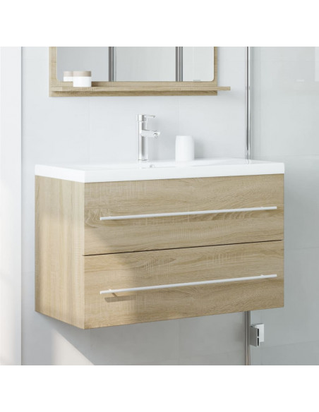 Mobile Lavabo Legno Antico 80x38,5x48 cm in Legno Multistrato