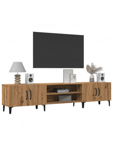 Mobile TV Rovere Artigianale 180x31,5x40cm in Legno Multistrato