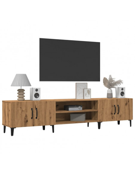 Mobile TV Rovere Artigianale 180x31,5x40cm in Legno Multistrato