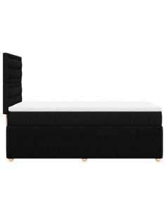 Giroletto a Molle con Materasso Nero 90x200 cm in Tessuto 2