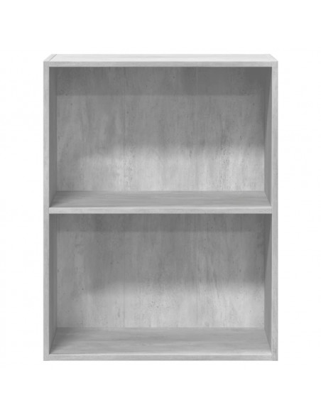 Libreria 2 Ripiani Grigio Cemento 60x30x76,5 Legno Multistrato