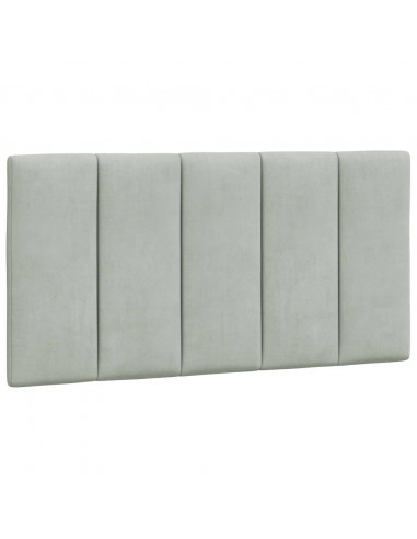 Letto con Materasso Grigio Chiaro 100x200 cm in Velluto