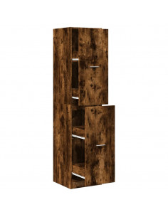 Armadietto da Farmacia Rovere Fumo 40x41x174,5 cm in Truciolato 2