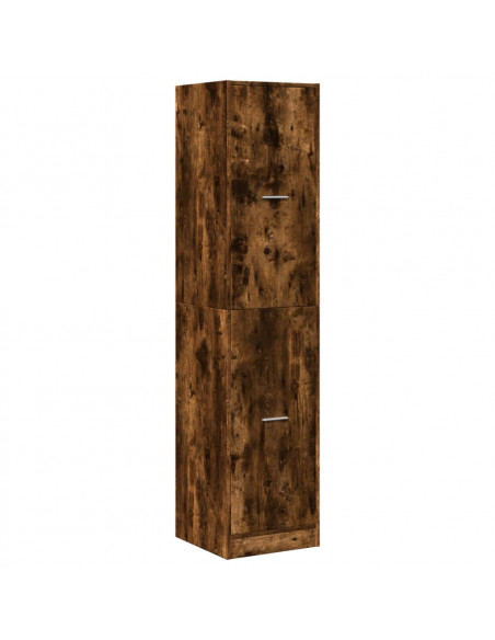 Armadietto da Farmacia Rovere Fumo 40x41x174,5 cm in Truciolato