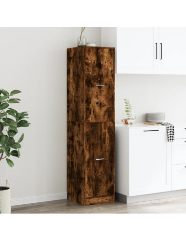 Armadietto da Farmacia Rovere Fumo 40x41x174,5 cm in Truciolato