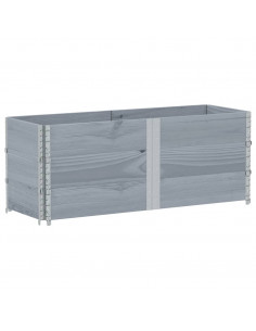 Paretali per Pallet 3pz Grigi 150x50cm Legno Massello di Pino 2