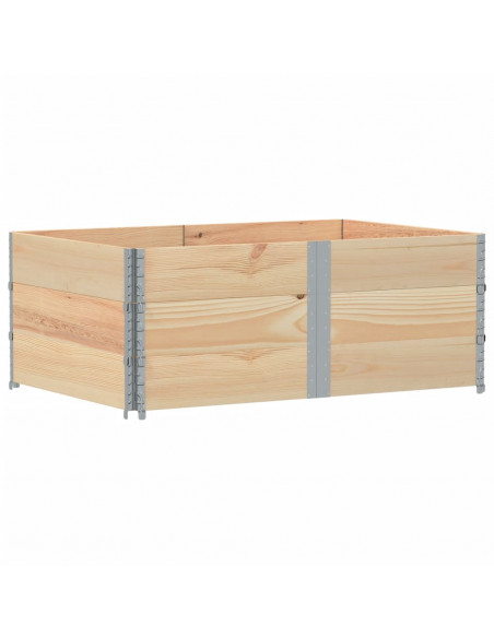 Paretali per Pallet 3 pz 150x100 cm in Legno Massello di Pino