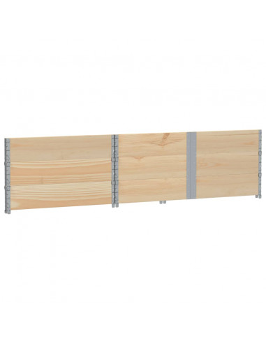 Paretali per Pallet 3 pz 150x100 cm in Legno Massello di Pino