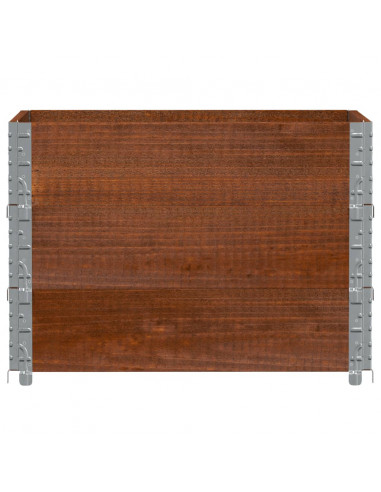 Paretali per Pallet 3pz Marroni 80x60cm Legno Massello di Pino