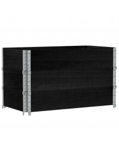 Paretali per Pallet 3 pz Neri 100x50cm Legno Massello di Pino 2