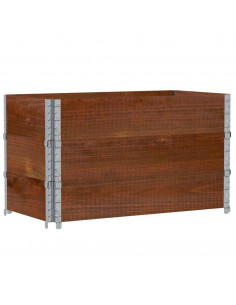 Paretali per Pallet 3pz Marroni 100x50cm Legno Massello di Pino 2