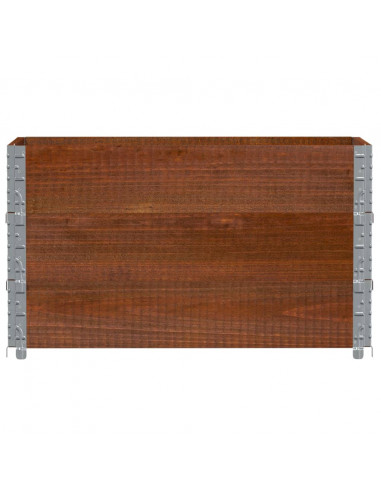 Paretali per Pallet 3pz Marroni 100x50cm Legno Massello di Pino