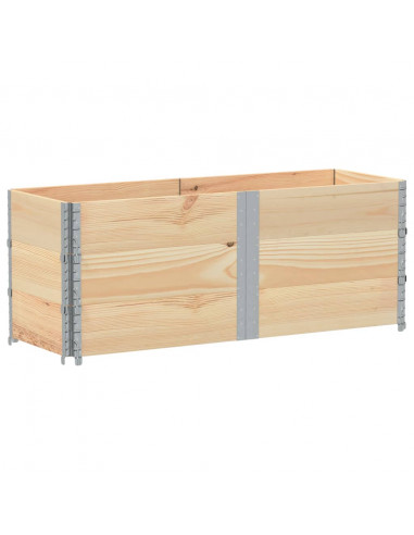 Paretali per Pallet 3 pz 150x50 cm in Legno Massello di Pino