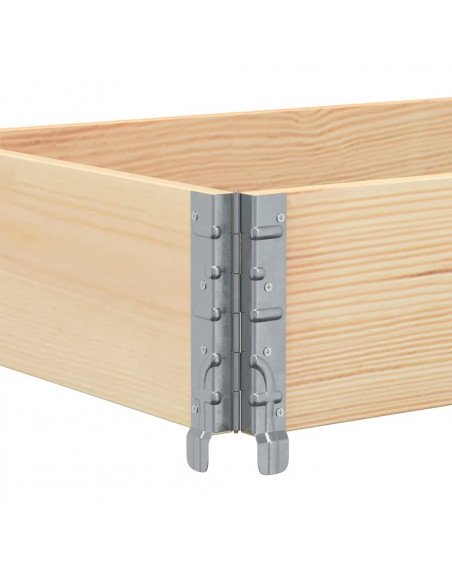 Paretali per Pallet 3 pz 150x50 cm in Legno Massello di Pino