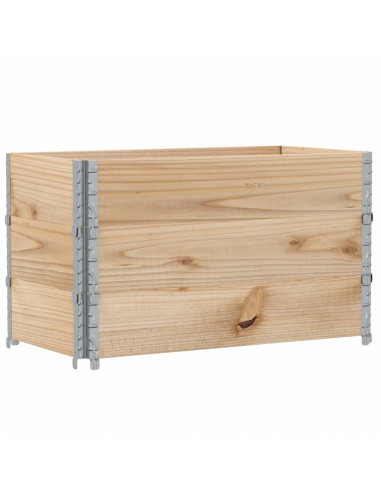 Paretali per Pallet 3 pz 100x50 cm in Legno Massello di Pino