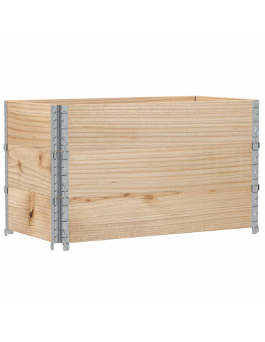 Paretali per Pallet 3 pz 100x50 cm in Legno Massello di Pino