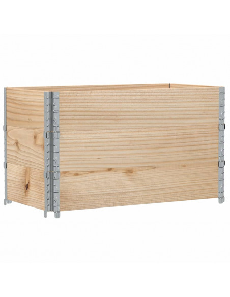 Paretali per Pallet 3 pz 100x50 cm in Legno Massello di Pino