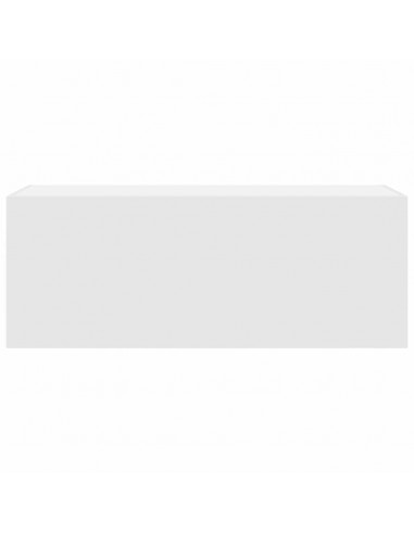 Mobile da Bagno a Parete Bianco 80x25x30cm in Legno Multistrato