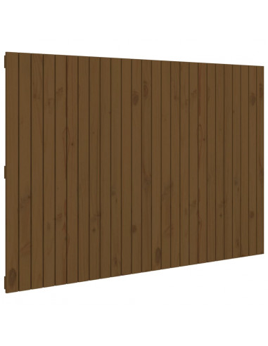 Testiera da Parete Miele 166x3x110 cm in Legno Massello di Pino