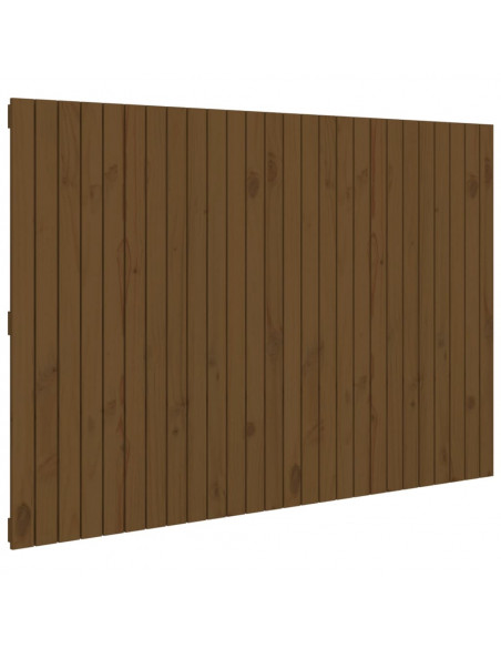 Testiera da Parete Miele 166x3x110 cm in Legno Massello di Pino