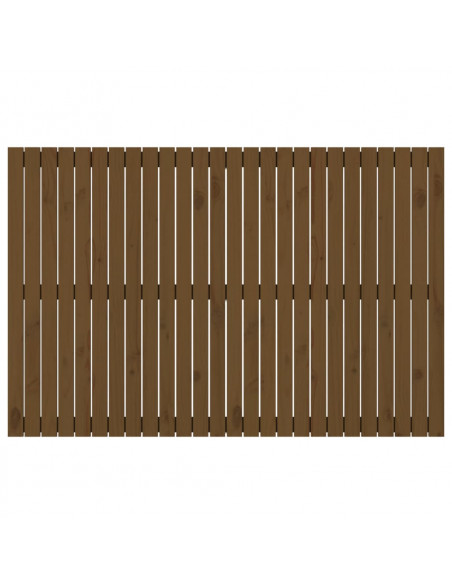 Testiera da Parete Miele 166x3x110 cm in Legno Massello di Pino